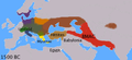 Indo-European languages in 1500 BC.