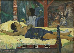 Te tamari no atua (« La naissance ») (1896), Berlin, Neue Pinakothek.