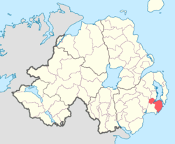Location of Lecale Lower, County Down, Northern Ireland.