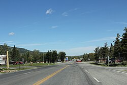 Downtown St. Mary looking north on U.S. Route 89