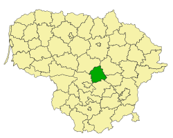約納瓦區在立陶宛的位置