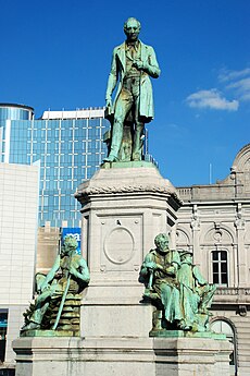 Monument à John Cockerill, place du Luxembourg, Ixelles, Bruxelles
