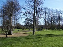 Vue du parc du château du Haut-Buc.