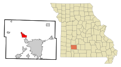 Location of Willard, Missouri