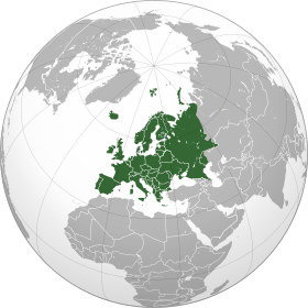 Localisation de l'Europe.