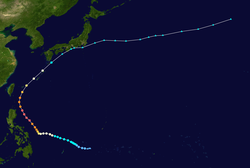 颱風桑達的路徑圖