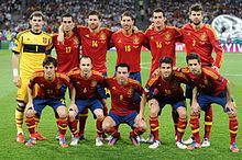 Spain team before the final