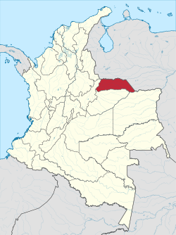 阿劳卡省在哥伦比亚的位置