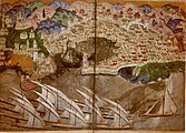 Ottoman fleet in front of Genoa in 1544.