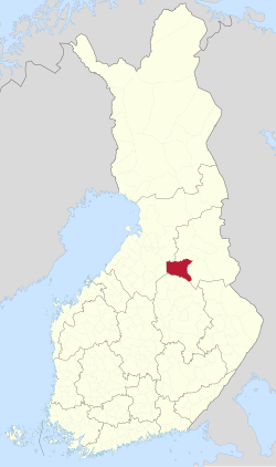 Location of Kajaani in Finland