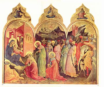Lorenzo Monaco, L' Adoration des Mages, 1420-1422, Galerie des Offices, Florence
