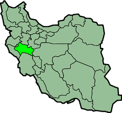 伊朗洛雷斯坦省行政区地图