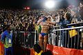 Image 20Ágatha Bednarczuk embraces the home crowd after the 2016 final. (from Beach volleyball at the Summer Olympics)
