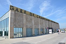La façade de la gare de Champagne-Ardenne TGV.