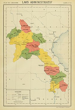 老撾行政區劃地圖