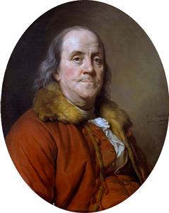 Benjamin Franklin, 1778, « Col de fourrure », Metropolitan, New York.