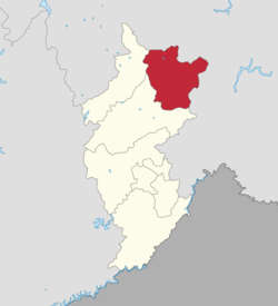 輝南縣在通化的地理位置