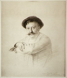 Aimé Morot, 1905, gravure of drawing by Émile Friant[1]