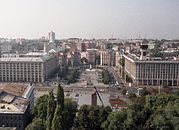View of Maidan from the Hotel Moscow, September 1991 (after the August 1991 Declaration of Independence of Ukraine).