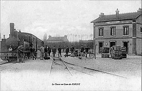 La gare des chemins de fer départementaux.