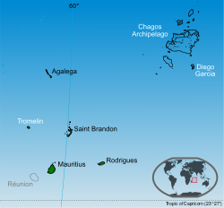 毛里求斯直辖殖民地的位置