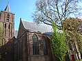 A view of a church in Edam (Grote of Sint-Nicolaaskerk).