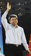 Png Eng Huat at a Workers' Party general election rally, Bedok Stadium, 30 April 2011