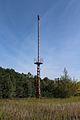 Tower used for marking the northern end of span field of the guylines