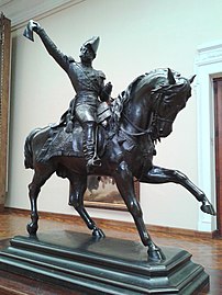 Louis Rochet : Etude pour une statue équestre de dom Pedro I, bronze, 1857