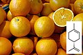 在柑橘類果皮：如橙，檸檬中發現