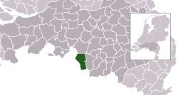 Highlighted position of Reusel-De Mierden in a municipal map of North Brabant