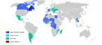 Carte de l’Organisation internationale de la francophonie (O.I.F.).