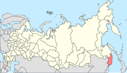 滨海边疆区在俄羅斯的位置