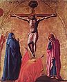 Crucifixion, panneau supérieur polyptyque de Pise Musée Capodimonte de Naples.