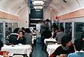 The interior of a SaShi 581 dining car in 1985