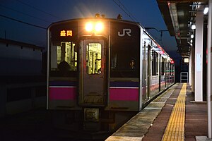 角館駅に停車中の701系（2016年10月）