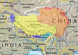 *             西藏流亡人士定义的历史意义上的西藏 *             中华人民共和国所設的藏族自治地方 *             中华人民共和国西藏自治区中的实际控制部分 *             印度宣称（中国实际控制的）阿克赛钦地区 *             中国宣称（印度实际控制）的藏南地区 *             其它历史上属于西藏文化圈的地区