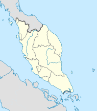 瓜鎮在马来西亚半岛的位置
