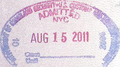 美國護照上的美國印章。