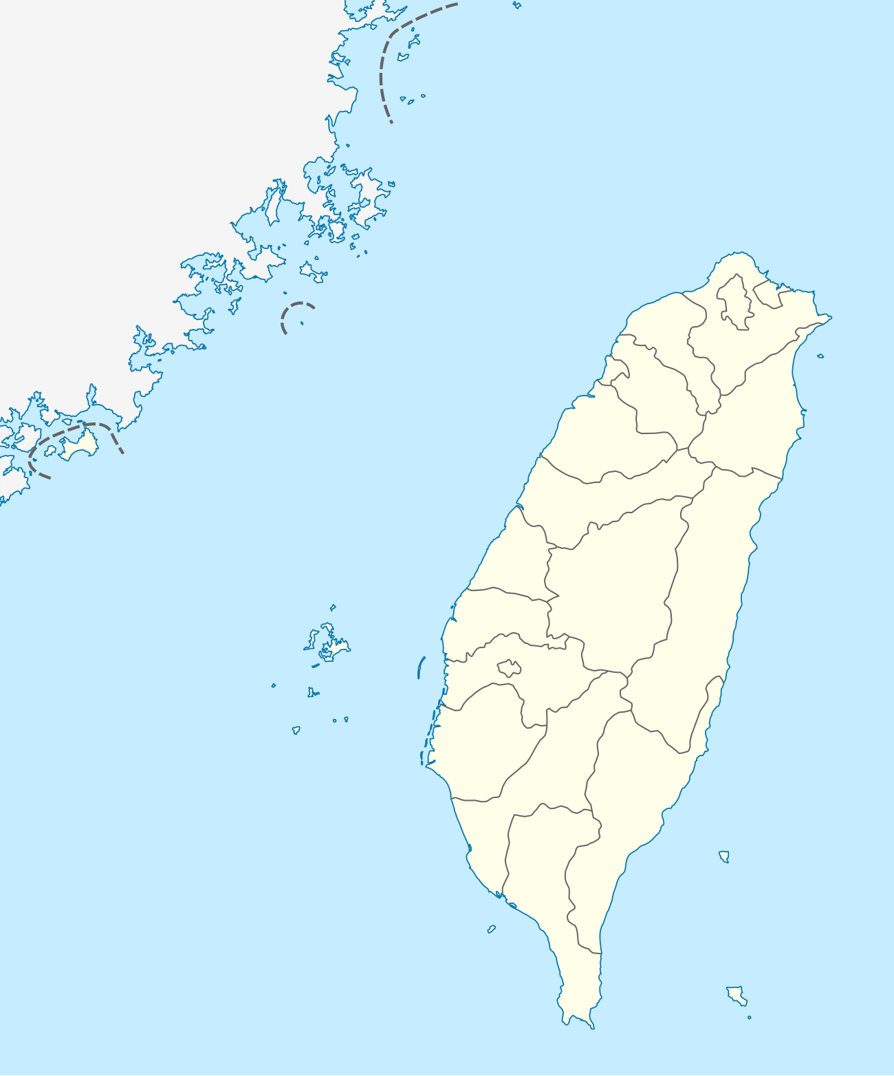 台灣百岳在臺灣的位置