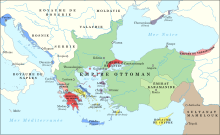 Carte de la région de la Grèce.