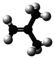 Ball-and-stick model of isobutylene