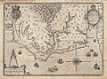 Image 17Map of the coast of Virginia and North Carolina, drawn 1585–86 by Theodor de Bry, based on map by John White of the Roanoke Colony (from History of North Carolina)