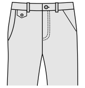 Slant-front pockets