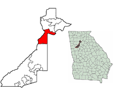 Location in Fulton County in the state of Georgia