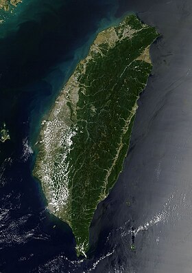 Image satellite de Taïwan.
