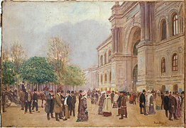 Jean Béraud, La sortie du salon au Palais de l'Industrie, v. 1890.
