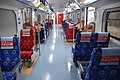 EMU500內裝改造後，ET車廂為方便輪椅旅客進出，採用2+1排座椅排列