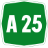 Autostrada A25 shield}}
