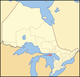 馬尼圖林區在安大略省的位置